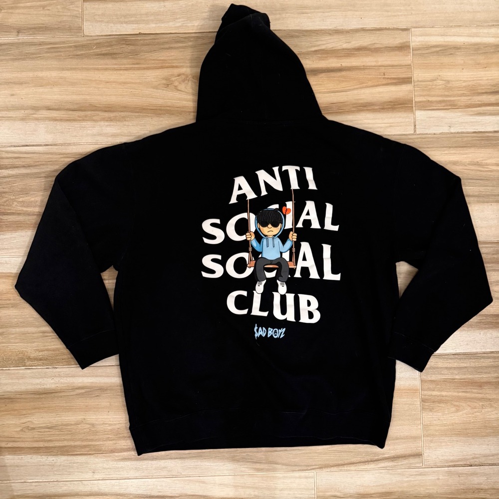 Anti Social Social Club x Sad Boyz Junior H Swing Hoodie Black XXL ASSC